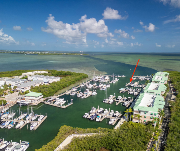 Boats docked at marina in Big Coppitt Key Florida