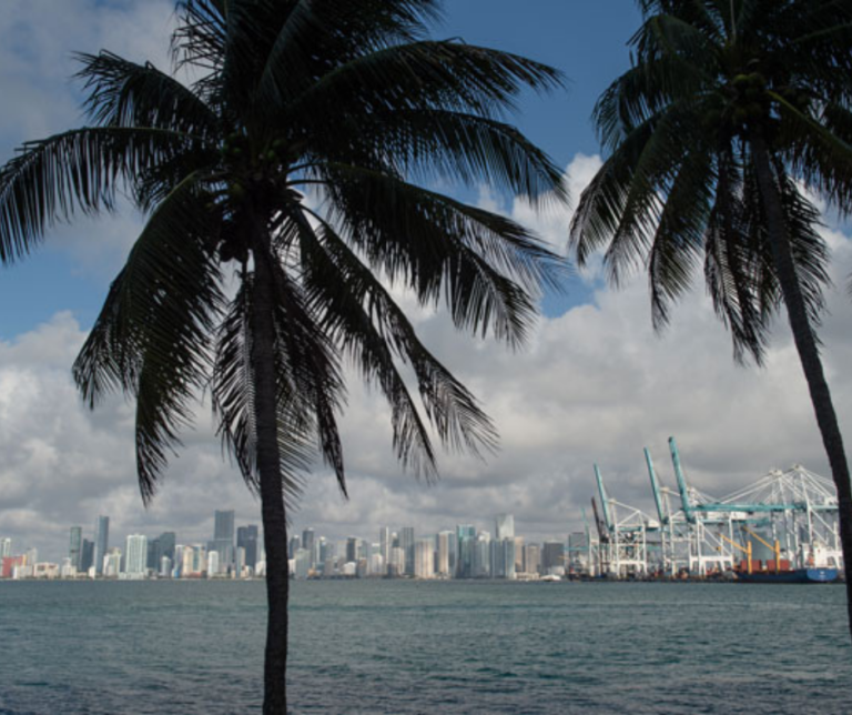 Biscayne Bay coastal waters near Biscayne Park Florida USA