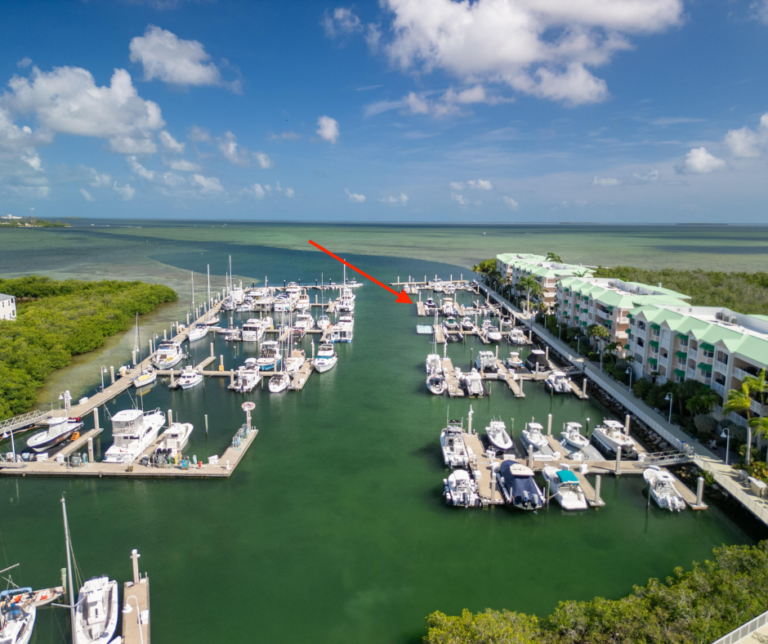 Boats docked at marina in Layton Florida Keys