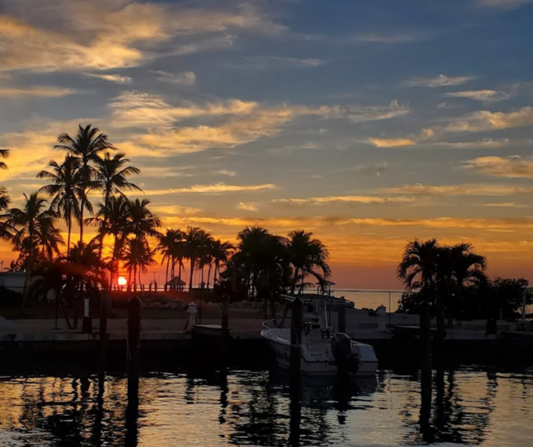 Sunrise over ocean waters near Layton Florida