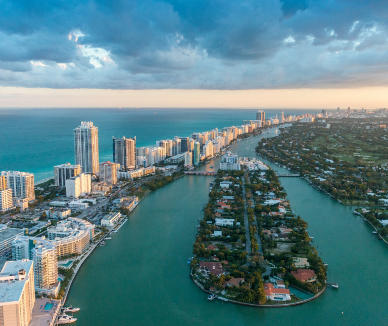 Coastal waters in West Miami Florida