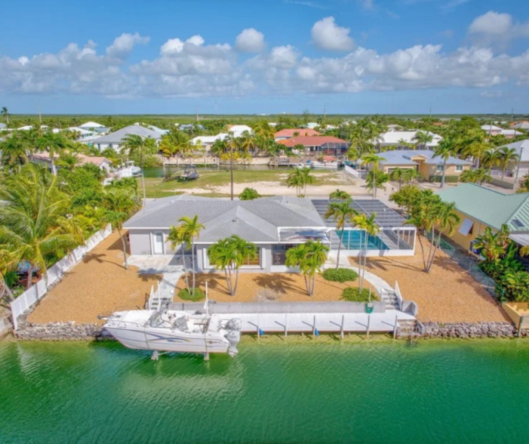 Dock and canal access in Cudjoe Key Florida
