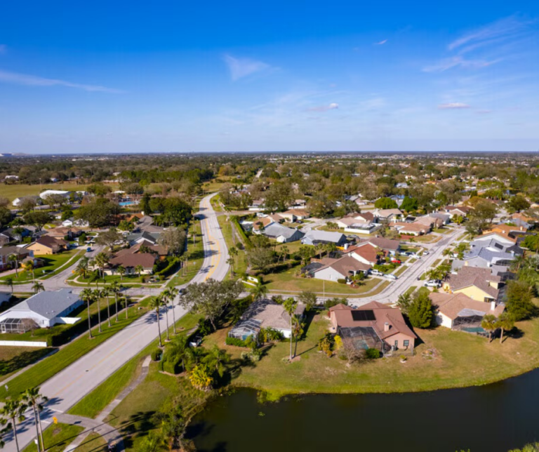 Waterfront homes overlooking the Alafia River in Gibsonton Florida.
