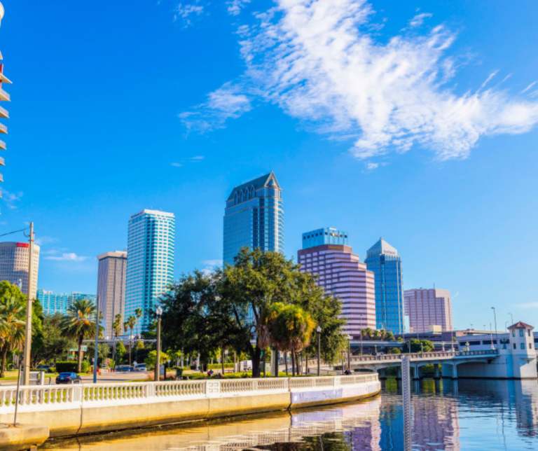 Waterfront park overlooking Tampa Bay